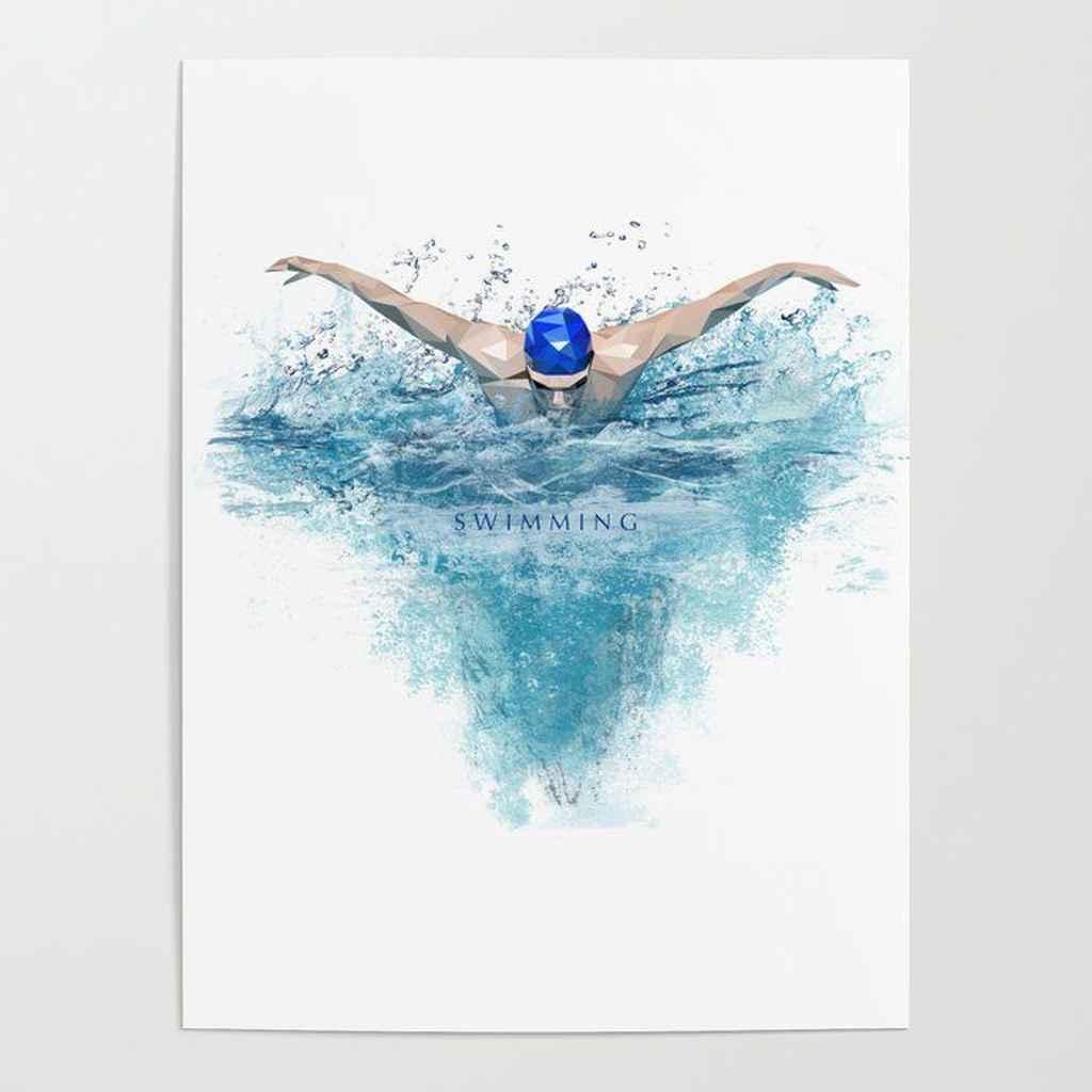 Постер пловец